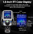Стерео ФМ модулятор (Bluetooth 5.0 / QC3.0 / TFT 1.8" / AUX out / USB / microSD / Вольтметр / Меню), фото 5