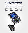 Стерео ФМ модулятор (Bluetooth 5.0 / QC3.0 / TFT 1.8" / AUX out / USB / microSD / Вольтметр / Меню), фото 8