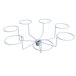 Дисплей «Ромашка» з кронштейнами під шапку 7 кронштейнів, білий