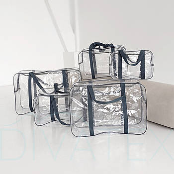 Прозора сумка у пологовий (темно-сірий)