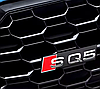Емблема шильдік SQ5 AUDI (Ауди) для решітки радіатору - Хром 110х22 мм, фото 7