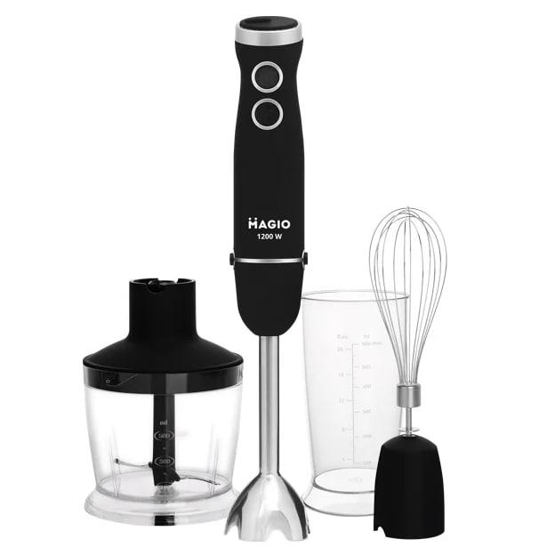 Блендер процесор погружний MAGIO МG-655 1200 Вт 500 мл Black  (SHiz16793), фото 1