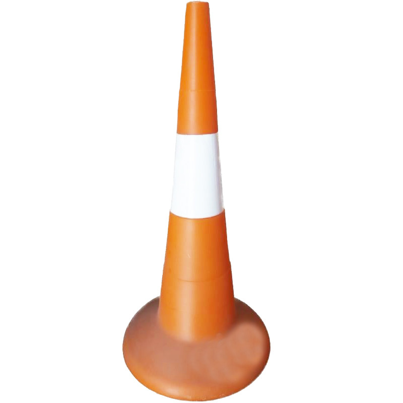 Конус сигнальний для дорожніх робіт 600 мм з білою смугою  (SHiz16765), фото 1