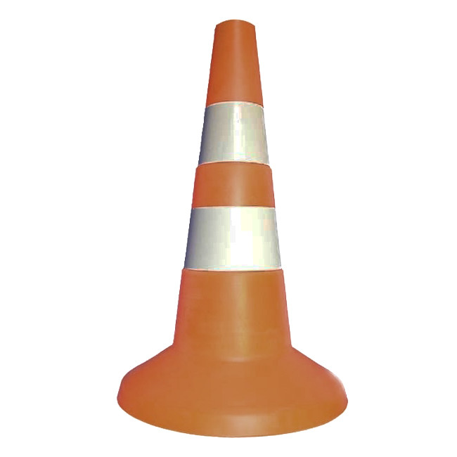 Конус сигнальний обтяжений 500 мм світловідбиваючі смуги (SHiz16762), фото 1