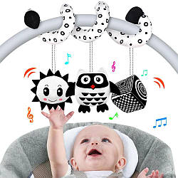 М'яка підвіска-іграшка для малюків "Совушка" Aobo Toys / Дитяча іграшка на коляску / Іграшка на ліжечко