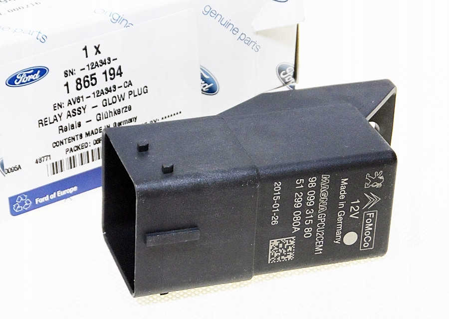 FORD FOCUS III 1.6 TDCiI -Реле свічок накалу (контактів 6 + 2 ), фото 1