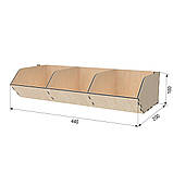 Диспенсер EKOSTAR із фанери 3 комірки 440х200х100, фото 3