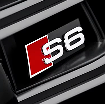 Емблема шильдік S6 AUDI (Ауди) для решітки радіатору - Хром 68х22 мм, фото 5