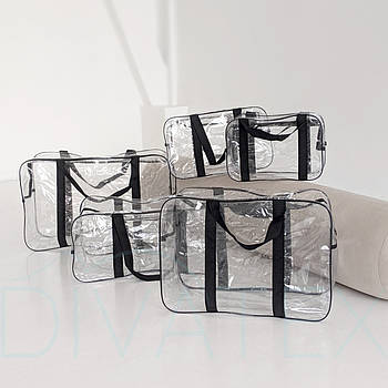 Прозора сумка у пологовий (чорний)