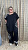 Вільний костюм із двонитки "Колін" (футболка + штани) Oversize 66-68 70-72 74-76, фото 10