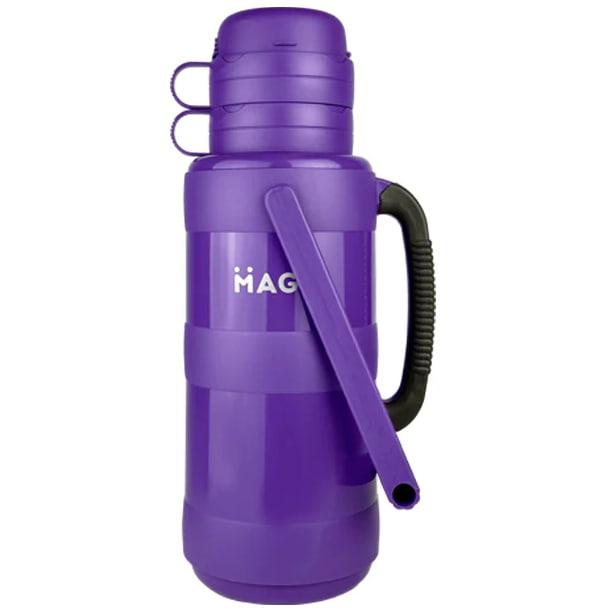 Термос MAGIO MG-1053 3.2 л, скляна колба, фіолетовий (Niz16792)