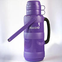 Термос MAGIO MG-1053 3.2 л, скляна колба, фіолетовий (Niz16792), фото 3
