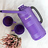Термос MAGIO MG-1053 3.2 л, скляна колба, фіолетовий (Niz16792), фото 6