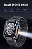Смарт годинник LIGE Strong Gear black (ліхтарик, компас, тонометр, пульсоксиметр, дзвінки) 2 ремінці, фото 3