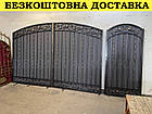 Ворота ковані з профнастилом і хвірткою Код: А-01223, фото 5