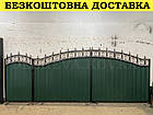 Ворота ковані з профнастилом і хвірткою Код: А-01229, фото 5