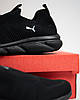 Чоловічі літні кросівки мокасини дихаючі Puma Black чорні, фото 11