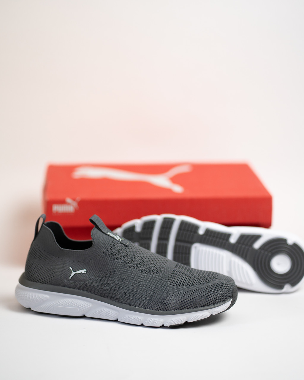 Чоловічі літні кросівки мокасини дихаючі Puma Graphite сірі