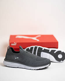 Чоловічі літні кросівки мокасини дихаючі Puma Graphite сірі