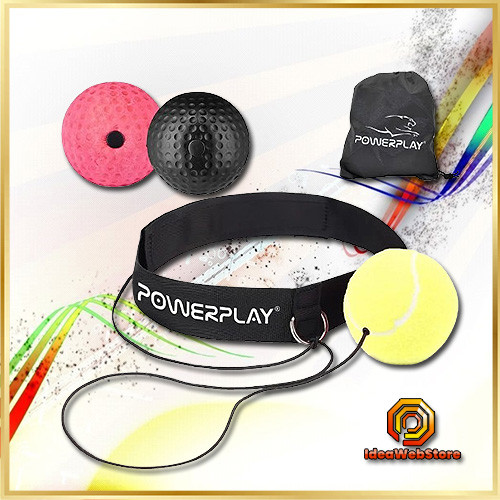 Набір файтболів PowerPlay 4320 3 шт рефлекторні м'ячі для тренувань реакції, координації та швидкості удару, фото 1