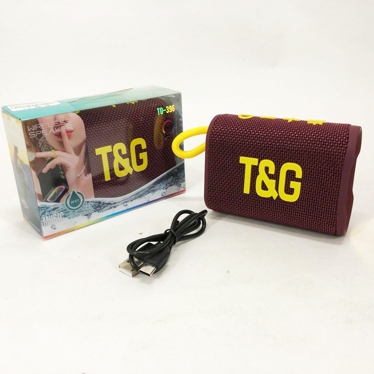 Bluetooth-колонка TG396. Колір: бордовий, фото 1