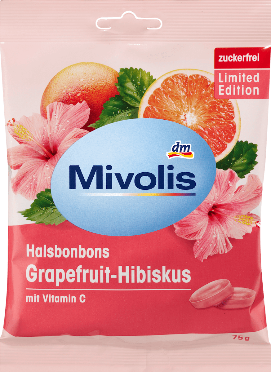 Фруктові льодяники Mivolis з вітамінами (без цукру), 75г, фото 1