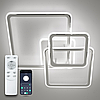 Люстра SONNE 90W 4S APP біла / хром Luminaria 3000-6500К 9000Lm керована світлодіодна LED з пультом ДУ IP20 525х525х115мм, фото 10