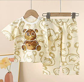 Костюм на дівчинку на хлопчика з принтом на ведмедик