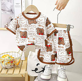 Літній костюм із шортами для дівчинки та хлопчика