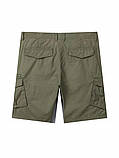 Чоловічі стильні котонові шорти в кольорі хакі, фото 2