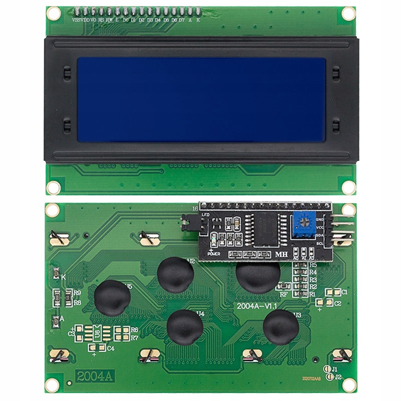 РК LCD 2004 20х4 модуль дисплей Arduino - синій екран (з IIC)