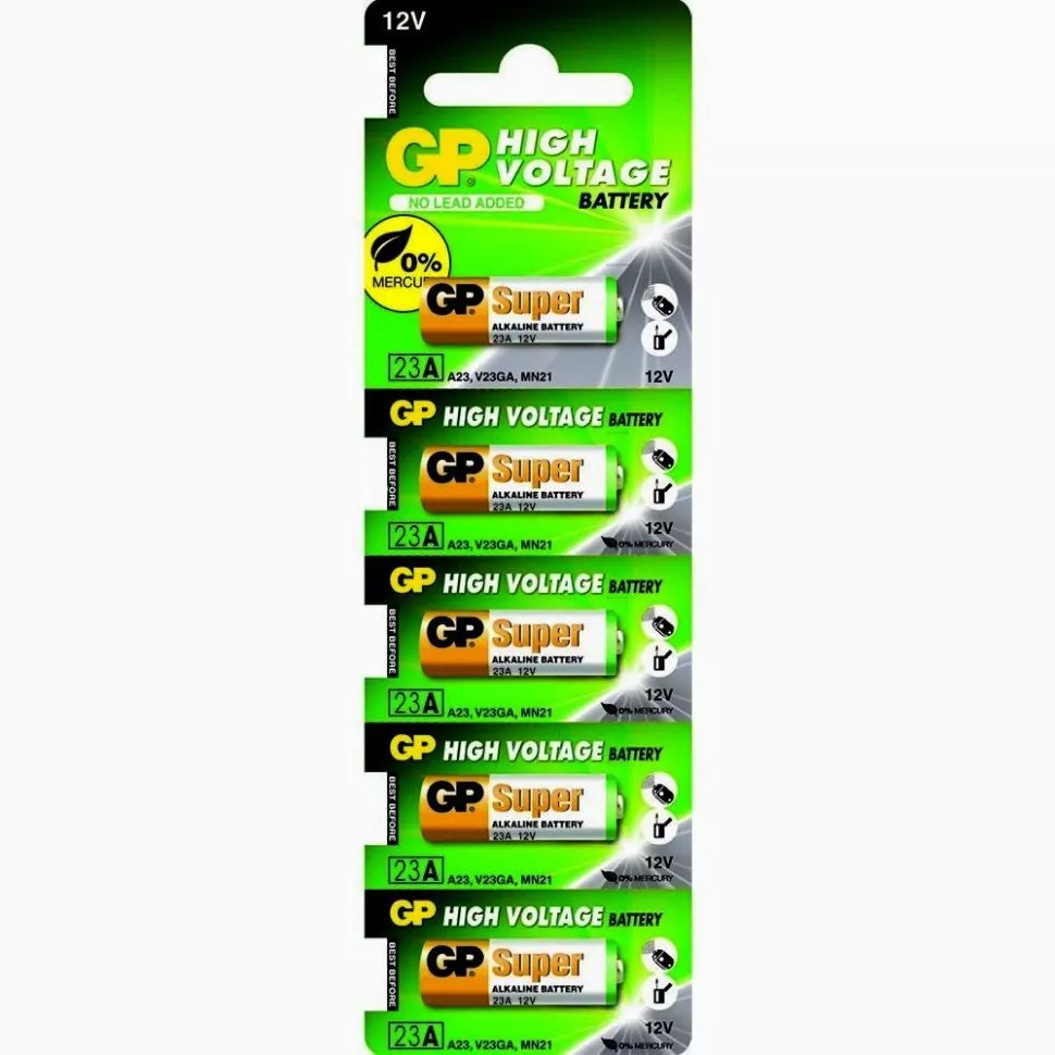 Лужна батарейка GP Alkaline A23 12.0V (ціна за 5 шт)