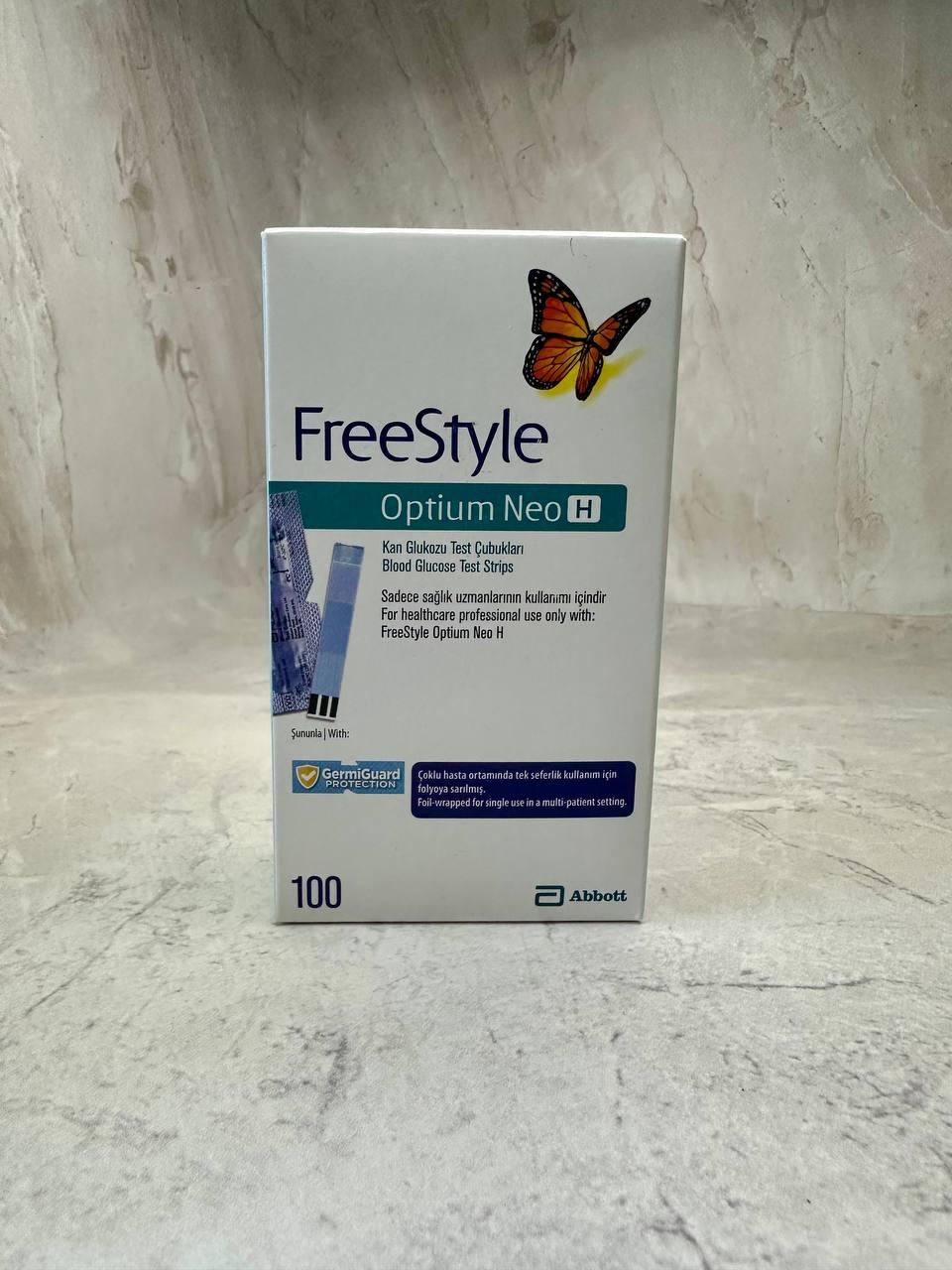 Тест-смужки Фрістайл Оптіум Нео Н (Freestyle Optium Neo H), 100 шт, фото 1