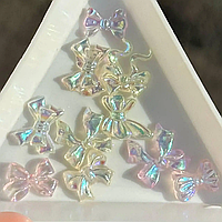 Шарм для декору нігтів Бантики Rainbow Mix 50 шт.