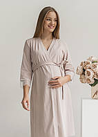 Халат для вагітних і годуючих мам в пологовий  з мереживом