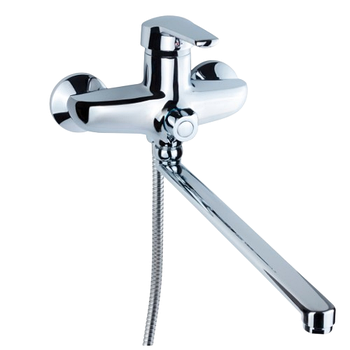 Змішувач HM d40мм для ванної гусак прямий 350мм дивертор вбудований картрідж Aquatica