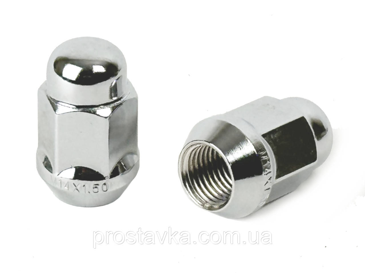 Гайка колісна 401448 Cr M14X1,50 Хром висота 35 мм Конус із виступом., закр., ключ 19 мм, фото 1