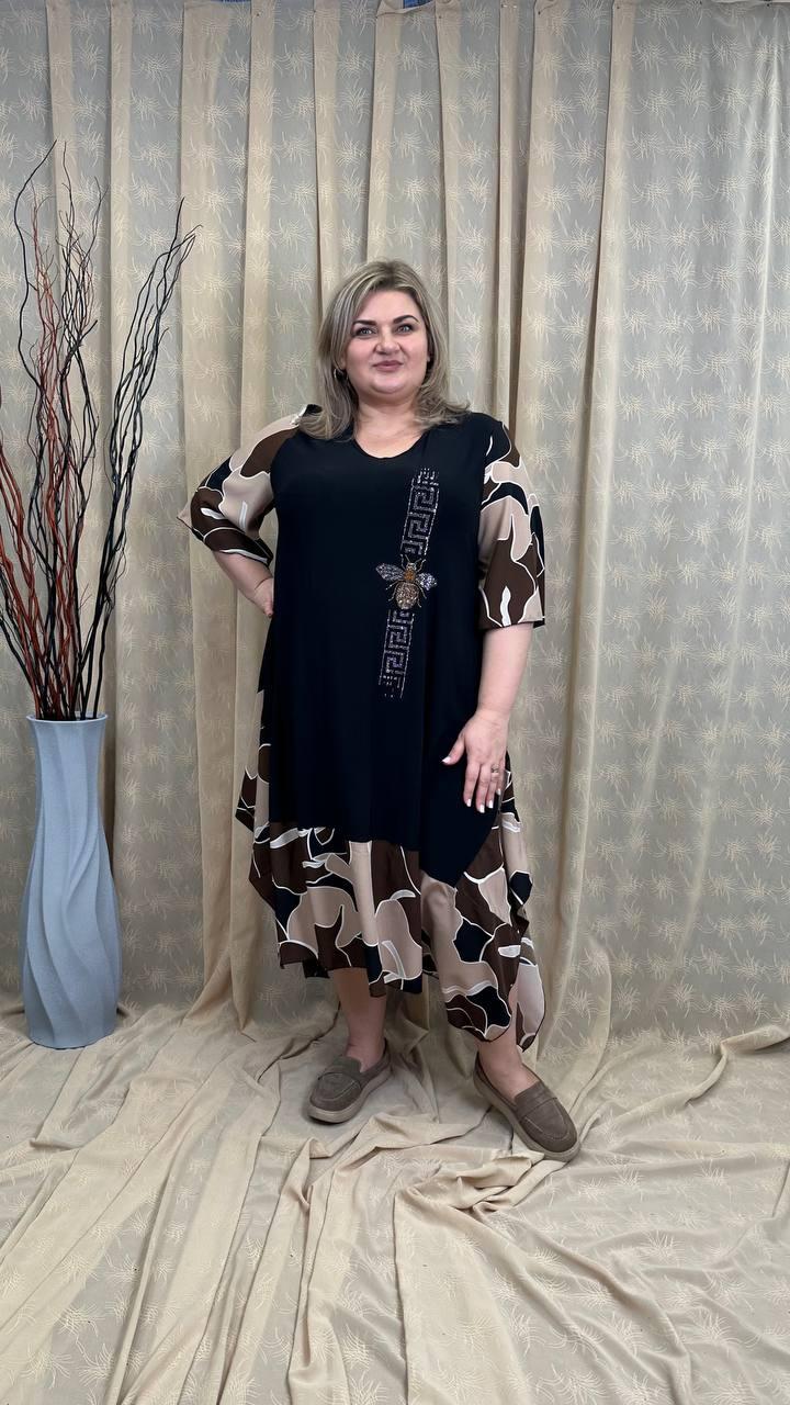 Сукня "Каміла" клешена вільна Великого розміру 62-64 66-68 70-72 74-76