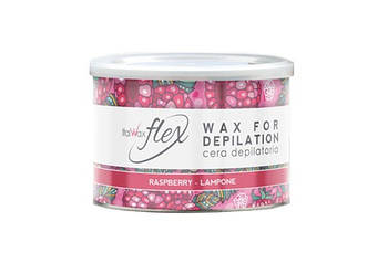 Віск у банці для депіляції Малина (Raspberry) FLEX ItalWax, 400 мл
