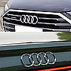 Передня емблема AUDI (Ауді) 315 мм Q5 (FY/80a), Q7 (4M) - Хром (4M0853605), фото 8