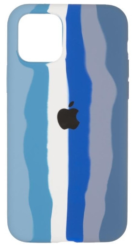 Силіконовий чохол для iPhone 11 Pro - Rainbow, Різнокольоровий / Синій