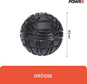 PowrX Fascia Ball — Масажний м'яч для спини — Масажер для глибоких тканин з ергономічною формою для різних, фото 3