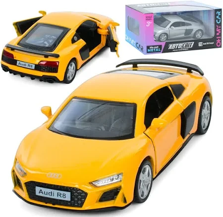 Машина AS-3113 АвтоСвіт, Audi R8 2019,мет.,інерц.,відч. двері,гум. колеса,2 кольори,кор.,15,5-7-7см., фото 1