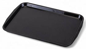 Піднос прямокутний з ручками чорний 43х31 см