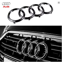 Емблема задня AUDI (Ауді) 216мм A4 (B9) A5 (F5) A6 (C7) A7 (C7) A8 (D4) Q3 (8U/F3) Q5 (8R/FY) Q7 (4L) - Чорний глянець, фото 4