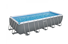 Каркасний басейн Bestway Power Steel Frame 640 х 274 х 132 см — тент, сходи, дозатор