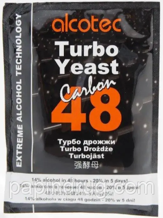 Турбо дріжджі 48 Carbon (дріжджі + активоване вугілля), 175 г