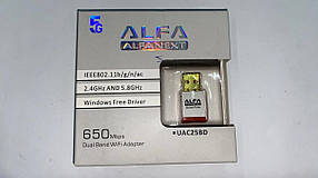 Двохдіапазонний USB WiFi адаптер ALFA UAC25BD (650 Мбіт/с, 2.4/5 ГГц, USB)
