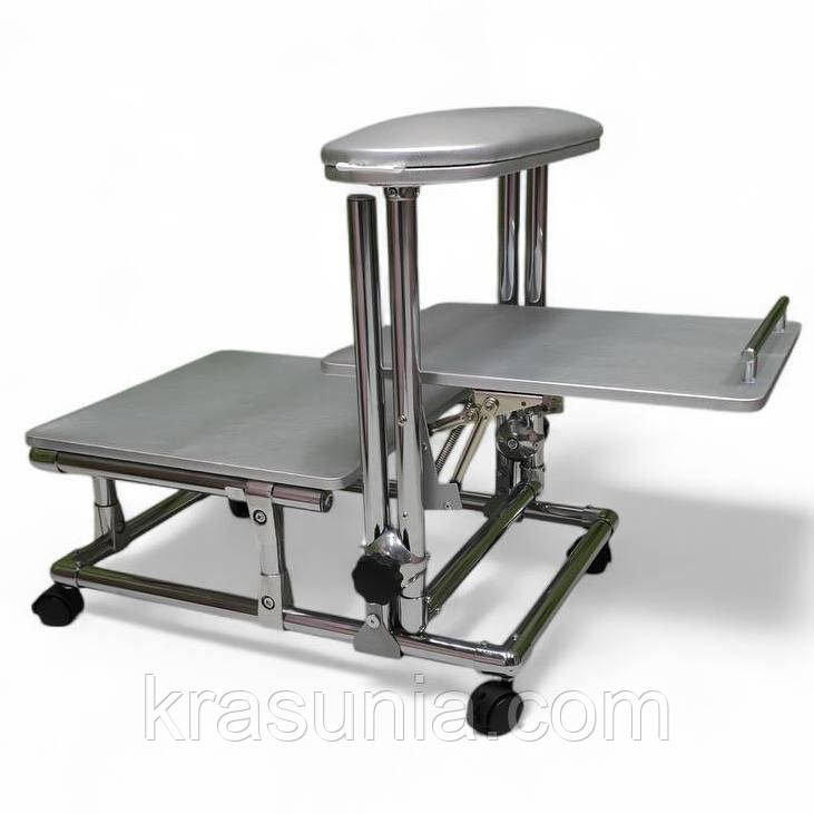 Підставка для педикюру Tertio 2 в 1 з високою полицею на коліщатках, фото 1