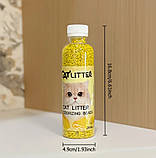 Гранули наповнювач нейтралізатор запаху для котячого туалету (лотка) 250 мл, 1 пляшка 4 кольори, фото 5